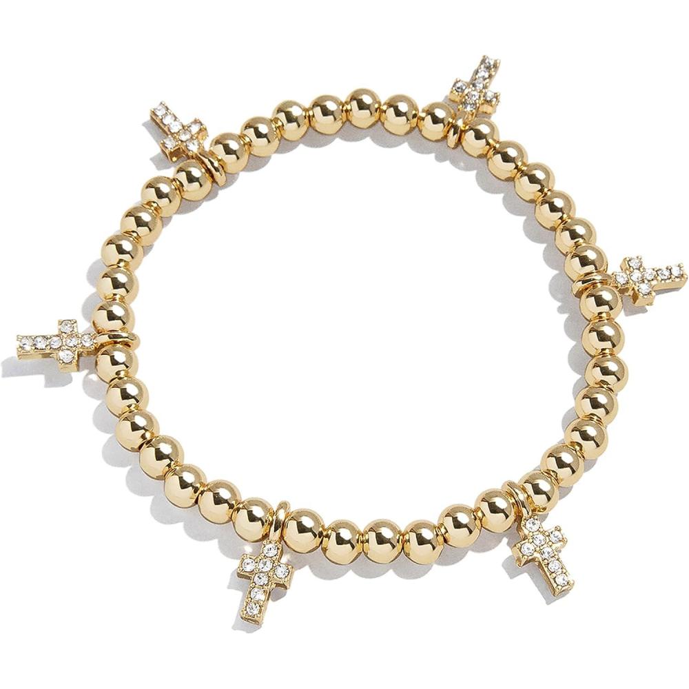 imageBaubleBar Divine Energy Pisa Bracelet Trendy Fashion Jewelry Stretch Bracelets for All Ages Stackable and BeautifulCross