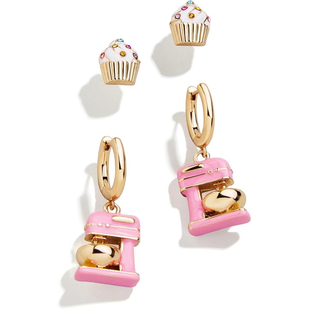 imageBaubleBar Food amp DrinkThemed Statement Earrings Novelty Earrings for Women Costume JewelryBakers Choice  Set of 2