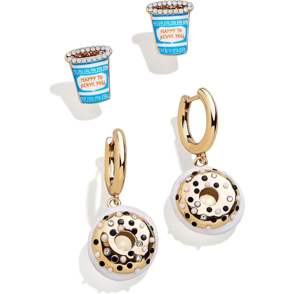imageBaubleBar Food amp DrinkThemed Statement Earrings Novelty Earrings for Women Costume JewelryMorning Rush  Set of 2