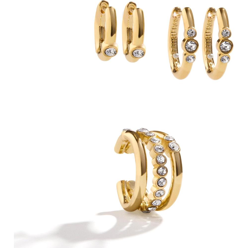 imageBaubleBar Huggie Earrings Trendy Gift Fashion Jewelry GoldPlated Earrings for Women Small Hoop Huggie Earring SetsDana  ClearGold
