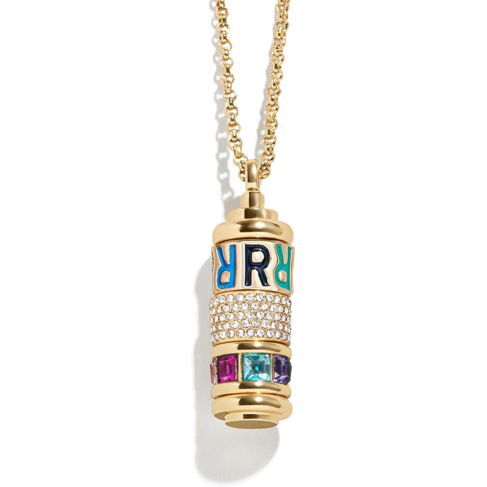 imageBaubleBar Initial Spinner Charm NecklaceR