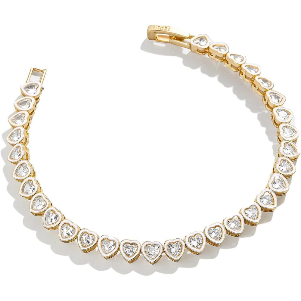 imageBaubleBar Kali Tennis Bracelet for Women  Classic GoldPlated Bracelet wCubic Zirconia Crystals Hypoallergenic Perfect for Stacking Womens JewelryClear