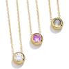 BaubleBar 18K Gold-Plated Sterling Silver Birthstone Pendant Necklace(Ruby-Colored)