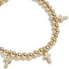 BaubleBar Divine Energy Pisa Bracelet, Trendy Fashion Jewelry, Stretch Bracelets for All Ages, Stackable and Beautiful(Cross)