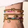 BaubleBar Divine Energy Pisa Bracelet, Trendy Fashion Jewelry, Stretch Bracelets for All Ages, Stackable and Beautiful(Smiley)