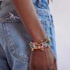 BaubleBar Divine Energy Pisa Bracelet, Trendy Fashion Jewelry, Stretch Bracelets for All Ages, Stackable and Beautiful(Smiley)
