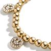 BaubleBar Divine Energy Pisa Bracelet, Trendy Fashion Jewelry, Stretch Bracelets for All Ages, Stackable and Beautiful(Smiley)