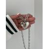 BaubleBar Gold-Plated or Silver Millie Necklace – Trendy Fashion Jewelry, Chunky Necklace, Gold-Plated Heart Charm, Silver Necklace for Women, Statement Piece(Silver)