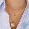 BaubleBar Gwen Mini Bubble Initial Necklace – Gold-Plated Bubble Letter Pendant, 17 Inch Chain with Lobster Clasp, Perfect Personalized Gift for Women(Gold)