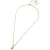 BaubleBar Gwen Mini Bubble Initial Necklace – Gold-Plated Bubble Letter Pendant, 17 Inch Chain with Lobster Clasp, Perfect Personalized Gift for Women(Pavé)