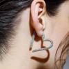 BaubleBar Heart Shaped Hoop Earrings for Women(Emory Hoop – Clear/Gold)