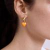 BaubleBar Hoop Earrings for Women, Fashion Jewelry, Beautiful and Giftable Earrings(Light Orange (Drop))