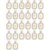 BaubleBar Initial Necklace – Dainty Gold-Plated Personalized Letter Pendant Necklace, Small Dog Tag Style Design(Mother of Pearl)