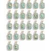 BaubleBar Initial Necklace – Dainty Gold-Plated Personalized Letter Pendant Necklace, Small Dog Tag Style Design(Turquoise Stone)