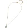 BaubleBar Initial Necklace – Dainty Gold-Plated Personalized Letter Pendant Necklace, Small Dog Tag Style Design(Turquoise Stone)