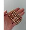 BaubleBar Initial Pisa Stretch Bracelet – Personalized Gold-Plated Bracelet for Women, Beaded Initial Bracelet, Stacking Bracelet, Custom Ball Bracelet, Trendy Jewelry(Letter P (Pave))