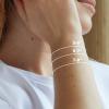 BaubleBar Initial Pisa Stretch Bracelet – Personalized Gold-Plated Bracelet for Women, Beaded Initial Bracelet, Stacking Bracelet, Custom Ball Bracelet, Trendy Jewelry(Letter O (Pave))