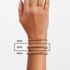 BaubleBar Initial Pisa Stretch Bracelet – Personalized Gold-Plated Bracelet for Women, Beaded Initial Bracelet, Stacking Bracelet, Custom Ball Bracelet, Trendy Jewelry(Letter X (Solid))