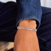 BaubleBar Kali Tennis Bracelet for Women – Classic Gold-Plated Bracelet w/Cubic Zirconia Crystals, Hypoallergenic, Perfect for Stacking, Women’s Jewelry(Rainbow Ombre)