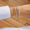 BaubleBar Kali Tennis Bracelet for Women – Classic Gold-Plated Bracelet w/Cubic Zirconia Crystals, Hypoallergenic, Perfect for Stacking, Women’s Jewelry(Rainbow Ombre)