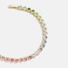BaubleBar Kali Tennis Bracelet for Women – Classic Gold-Plated Bracelet w/Cubic Zirconia Crystals, Hypoallergenic, Perfect for Stacking, Women’s Jewelry(Rainbow Ombre)