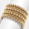 BaubleBar Pisa Stretch Bracelet – Gold-Plated Beaded Bracelet for Women, Stacking Ball Bracelet, Trendy and Hypoallergenic(Gold)