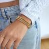 BaubleBar Three Bracelet Gift Set for Women, Gold-Plated Initial Beaded Bracelets, Fashion Jewelry, Personalized & Trendy Gift, Fashion Jewelry Set(Pisa)