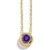 BaubleBar 18K Gold-Plated Sterling Silver Birthstone Pendant Necklace(Amethyst-Colored)