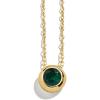 BaubleBar 18K Gold-Plated Sterling Silver Birthstone Pendant Necklace(Emerald-Colored)