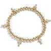 BaubleBar Divine Energy Pisa Bracelet, Trendy Fashion Jewelry, Stretch Bracelets for All Ages, Stackable and Beautiful(Cross)