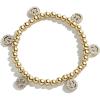 BaubleBar Divine Energy Pisa Bracelet, Trendy Fashion Jewelry, Stretch Bracelets for All Ages, Stackable and Beautiful(Smiley)