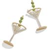 BaubleBar Food & Drink-Themed Statement Earrings, Novelty Earrings for Women, Costume Jewelry(Dirty Martini – Set of 2)