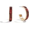 BaubleBar Hoop Earrings for Women, Fashion Jewelry, Beautiful and Giftable Earrings(Dark Red (Hoop))