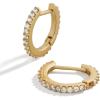 BaubleBar Huggie Earrings, Trendy Gift, Fashion Jewelry, Gold-Plated Earrings for Women, Small Hoop Huggie Earring Sets(Niata – Gold)