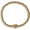 BaubleBar Initial Pisa Stretch Bracelet – Personalized Gold-Plated Bracelet for Women, Beaded Initial Bracelet, Stacking Bracelet, Custom Ball Bracelet, Trendy Jewelry(Letter K (Solid))