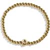 BaubleBar Initial Pisa Stretch Bracelet – Personalized Gold-Plated Bracelet for Women, Beaded Initial Bracelet, Stacking Bracelet, Custom Ball Bracelet, Trendy Jewelry(Letter Q (Solid))