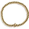 BaubleBar Initial Pisa Stretch Bracelet – Personalized Gold-Plated Bracelet for Women, Beaded Initial Bracelet, Stacking Bracelet, Custom Ball Bracelet, Trendy Jewelry(Letter I (Solid))