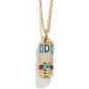 BaubleBar Initial Spinner Charm Necklace(D)