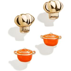 BaubleBar Food & Drink-Themed Statement Earrings, Novelty Earrings for Women, Costume Jewelry(Order Up – Set of 2)