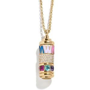 BaubleBar Initial Spinner Charm Necklace(W)