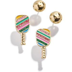 BaubleBar Sport-Themed Statement Earrings, Novelty Stud Earrings for Women, Costume Jewelry(Paddles Up)