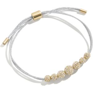 BaubleBar Veronica Pave Cord Bracelet(Silver)