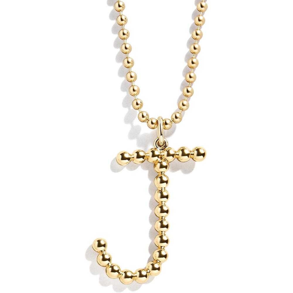 imageBaubleBar Oversized Initial Pisa Necklace for Women GoldPlated Beaded Necklace Perfect Personalized GiftJ