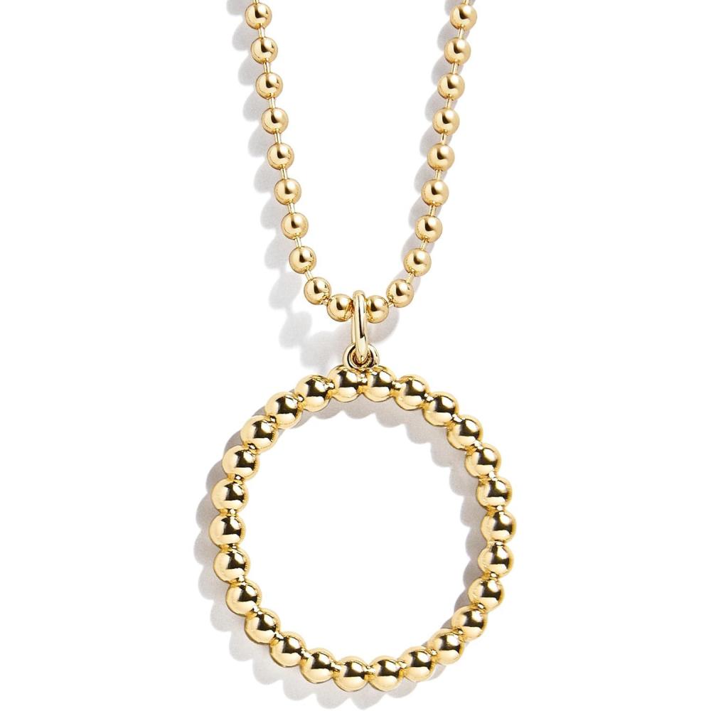 imageBaubleBar Oversized Initial Pisa Necklace for Women GoldPlated Beaded Necklace Perfect Personalized GiftO