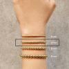 BaubleBar 18K Gold Birthstone Pisa Stretch Bracelet with Cubic Zirconia Stones for Women, Gold Plated Sterling Silver(Crystal-Colored)