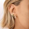 BaubleBar 18K Gold-Plated Sterling Silver Birthstone Huggie Earrings(Topaz-Colored)
