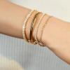 BaubleBar Bennett Tennis Bracelet for Women, 18K Gold Plated Sterling Silver – Hypoallergenic with Cubic Zirconia Stones, Dainty and Trendy Thin Stacking Bracelet, Women’s Fashion Jewelry(6.75)