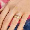 BaubleBar Disney’s Mickey Mouse Outline 18K Gold-Plated Sterling Silver Ring(Gold-Colored)