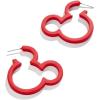 BaubleBar Disney’s Mickey Mouse Themed Earrings – Licensed Disney Jewelry for Women(Mickey Mouse Set (Hoop))