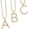 BaubleBar Oversized Initial Pisa Necklace for Women, Gold-Plated Beaded Necklace, Perfect Personalized Gift(V)